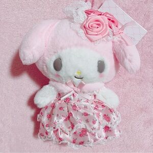 Sanrio Lady My Melody Pink Floral Roses Birthday Mascot Plush